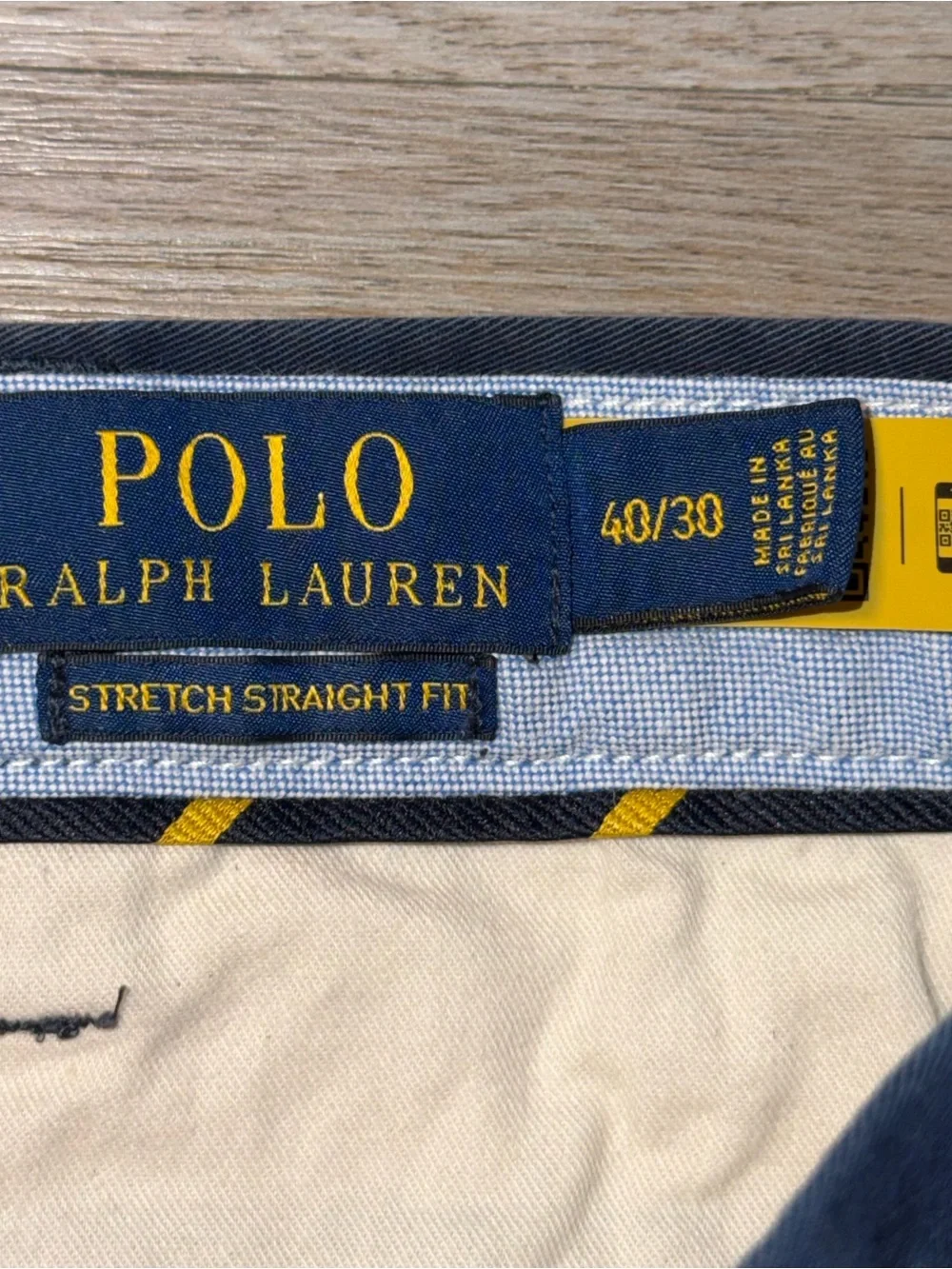 Polo Ralph Lauren Chino Pants Mens W40 x L30 Navy All-Over Embroidered Sailboat